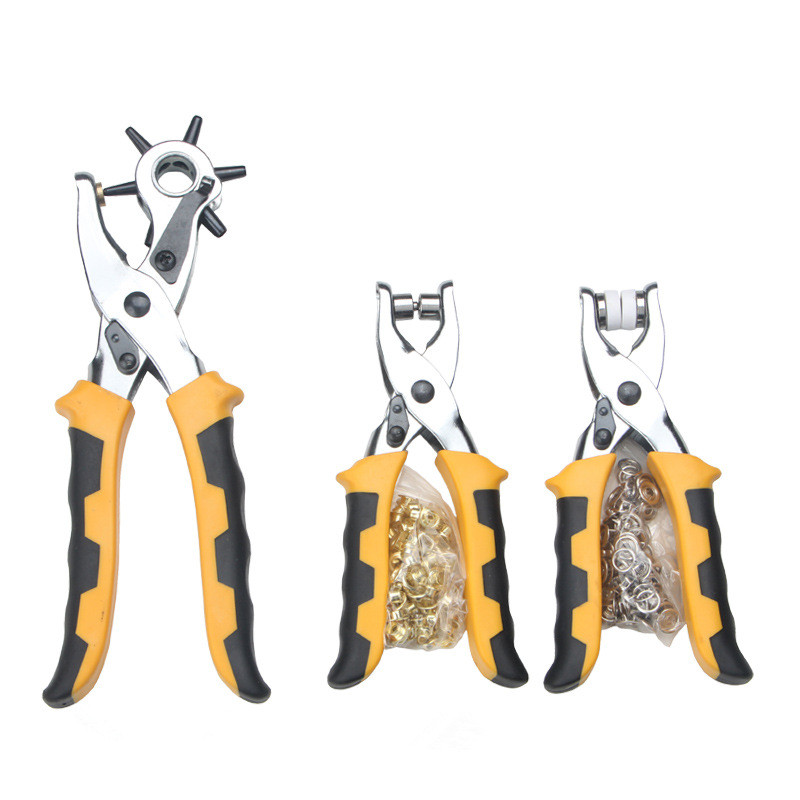 Snap Plier Setter - Leerwerkgereedschapset 3-in-1: ooglettang, drukknop- en grommetzettool,
