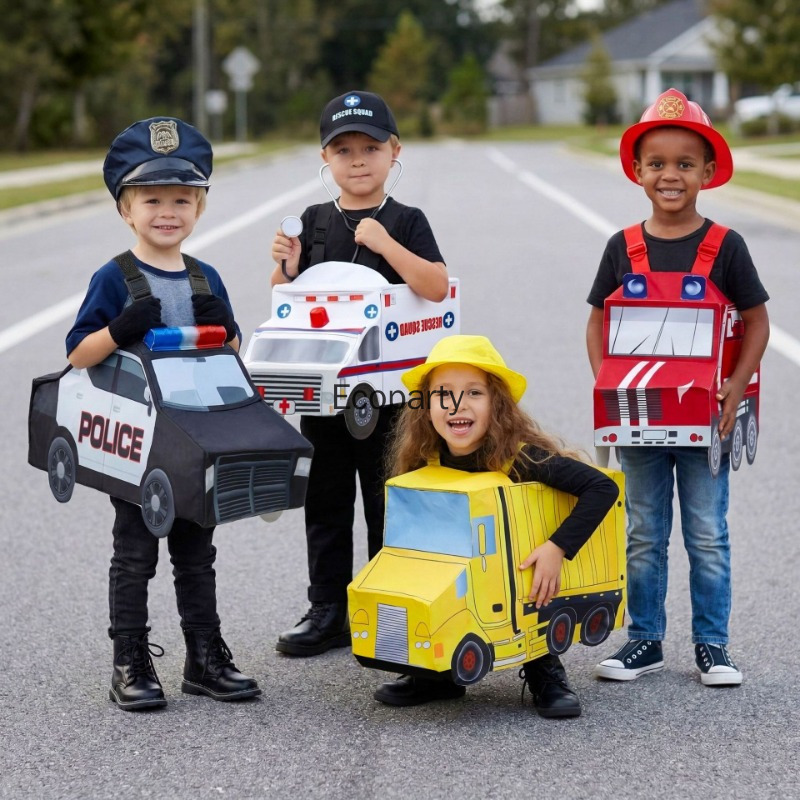 Kinderen grappig brandweerauto - Cosplay Fire Prop recensie en prijs