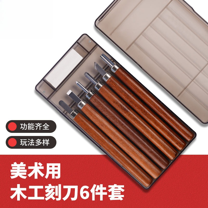 Handgraveer messenset met rode - Craft Knife Set recensie en prijs