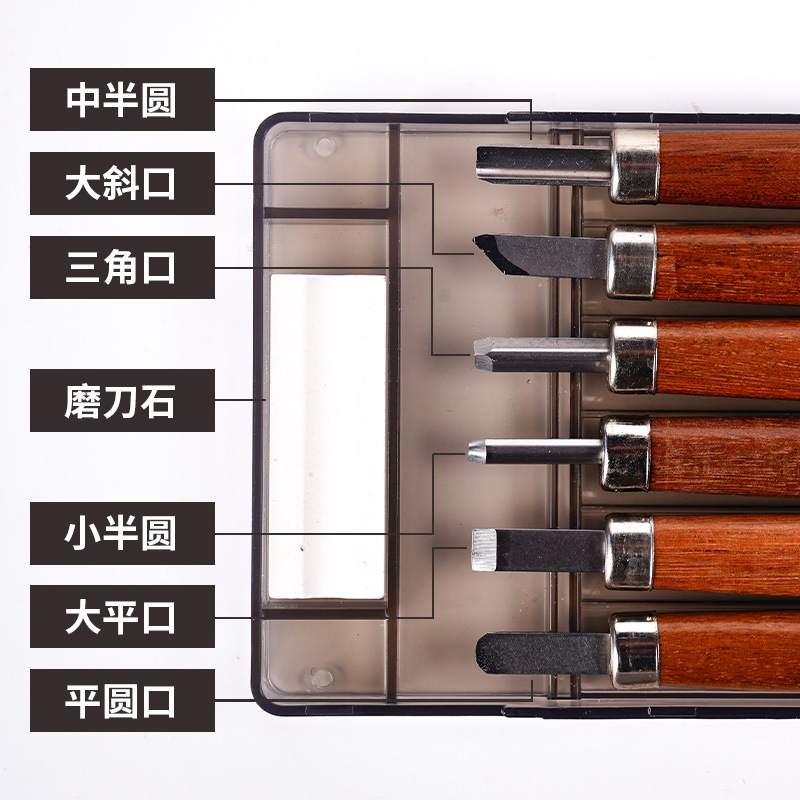 Handgraveer messenset met rode - Craft Knife Set recensie en prijs