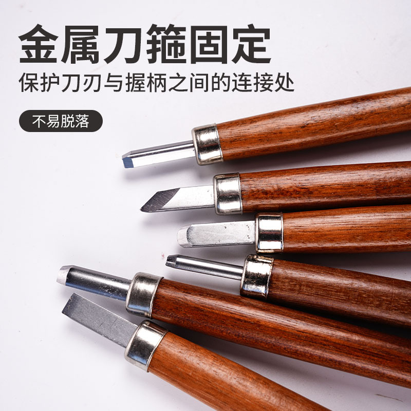 Handgraveer messenset met rode - Craft Knife Set recensie en prijs